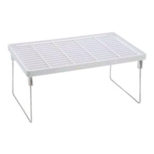 Étagère de Rangement Pliable en Plastique - Blanc