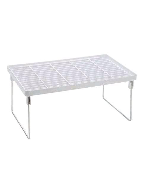 Étagère de Rangement Pliable en Plastique - Blanc