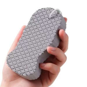 Éponge de Bain Exfoliante en Fiber de Corée en Gris