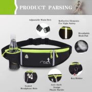 Tanluhu - Sac Banane de sport - Waist bag - imperméable - Unisexe - Noir