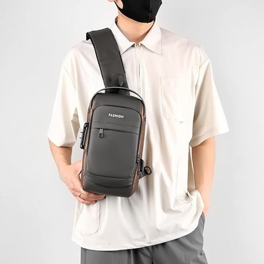 Sac à dos - Anti-vol pour hommes et femmes, chargeur USB, Etanche (gris)