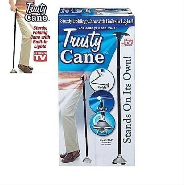 Canne Magique - Réglable Avec Lampe Torche - 4 Ventouses - trusty canne