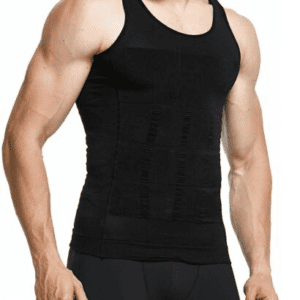 Débardeur de Compression pour hommes, gilet amincissant modelant le corps-2XLarge - Noir