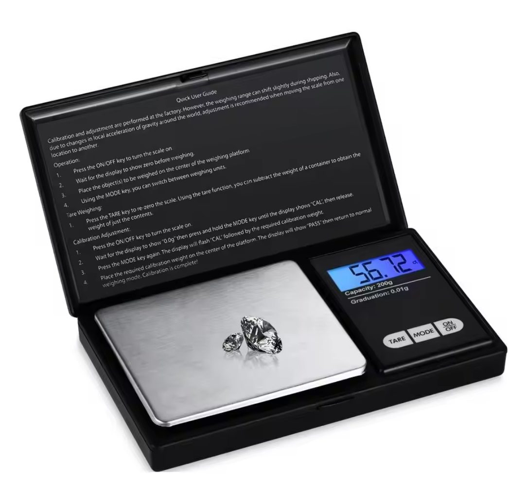 Balance De Précision Numérique – Pour Bijoux & cuisine – 0.01 a 200g – Noir