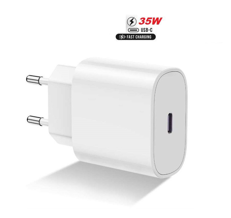 Tête Charge Super Rapide Type-C 35W - Compatible iPhone 15 - Blanc