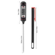 Thermomètre Avec Couvercle Alimentaire De Cuisson – Noir