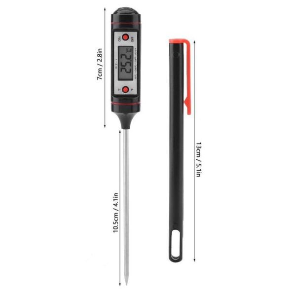 Thermomètre Avec Couvercle Alimentaire De Cuisson – Noir
