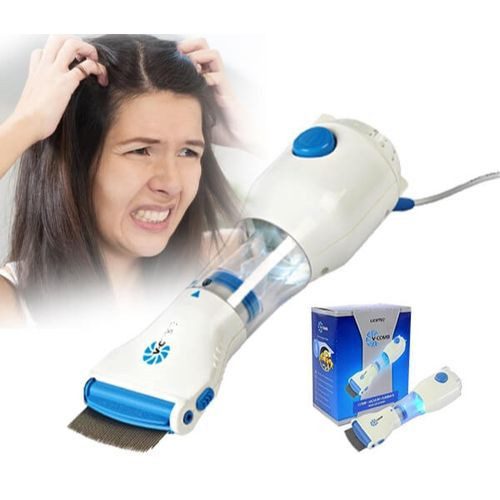 Peigne anti-poux électrique - Blanc