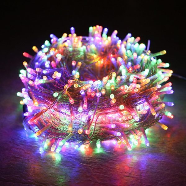 Guirlande De Fête Lumineuse Décorative – Étanche – 8 Modes – 100 LED – Double Fiche – Multicoleurs