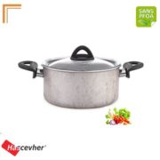 Hascevher Faitout de 24 cm avec couvercle – DIAMOND – résistance extrême – 7 couches.
