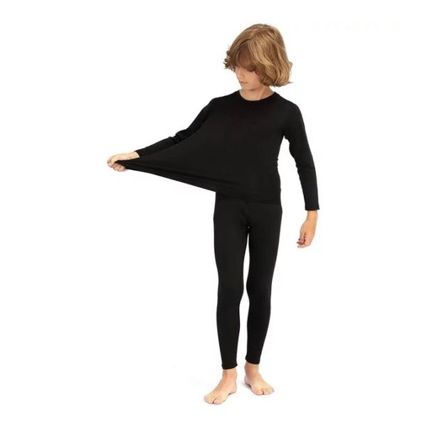 Ensemble de sous-vêtements - Thermiques - Noir - Garçons
