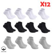 Pack de 12 chaussettes Demi coton