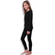 Ensemble de sous-vêtements Thermiques Noir -Pour Fille