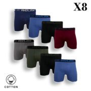 Lot De 8 Boxers Relax en Coton