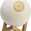 vielleuse quran Lampe Lune 3D Veilleuse LED 15CM Dimmable 16 Couleurs avec Télécommande et Interrupteur Tactile USB Rechargeable