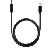 Cable Adaptateur JH-023 de conversion audio Lightning iPhone vers Jack 3,5mm - Noir