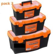 Acem Pack 3 Boites à outils - Caisse de bricolage Plastique