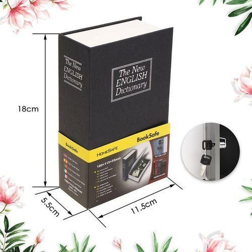 Coffre-Fort Créatif En Forme Livre – Avec 2 Clés – 24 Cm × 15,5 Cm × 5,5 Cm