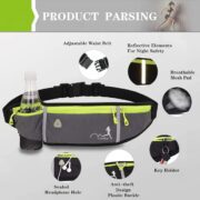 Tanluhu - Sac Banane de sport - Waist bag - imperméable - Unisexe - Gris