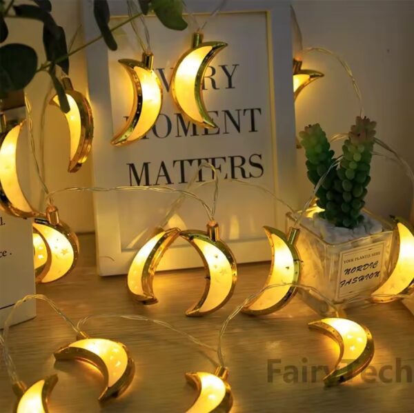 Guirlande lumineuse Led en Plastique pour Décoration du Ramadan et De L’Aïd – 20 LED – 3M – Deux Modes D’éclairage