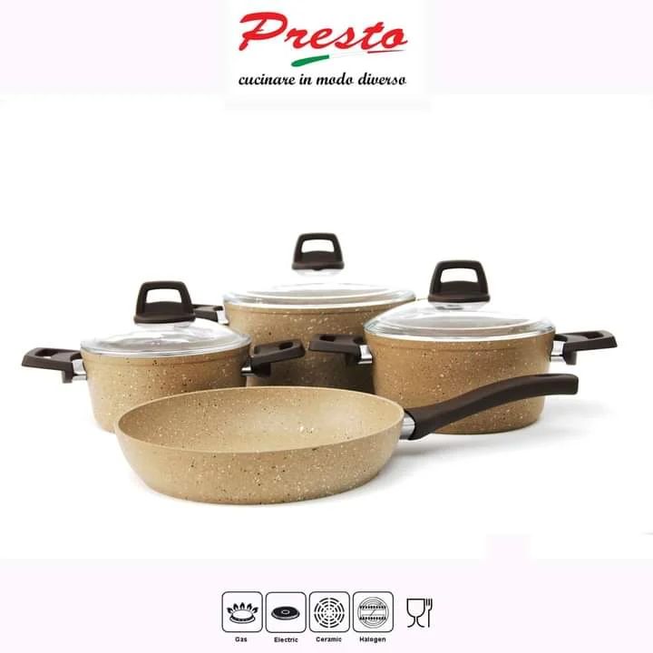 Presto Batterie de cuisine 7 pièces – Granite