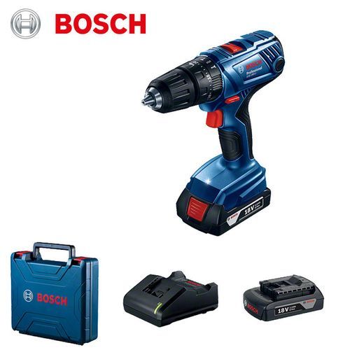 BOSCH Perceuse-Visseuse a percussion Sans Fil 2X BATTERIE Professional 18V GSB 180-LI
