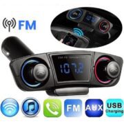 Transmetteur FM Multifonctions – Bluetooth – V5 – MP3 – Appels – Charge Avec 2 Ports USB M20