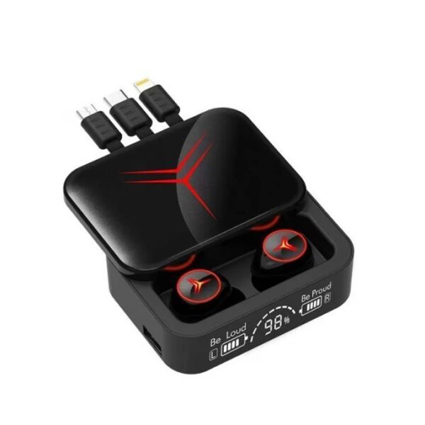 Kit Bluetooth Sans Fil M88 Plus 3 En 1 Power Bank Et 3 Câble De Recharge