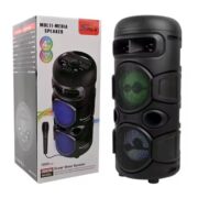 Haut Parleur Baffle Bluetooth Microphone Karaoké Lumière RGB