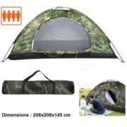 Tente De Camping Double - Plage Récréative - Auvent - Capacité 2-3-4 Personnes