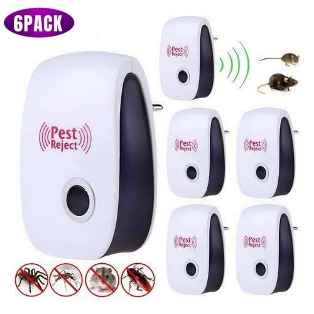 Pack De 6 Appareils Répulsif Ultrasonique – Anti Rats Et insectes