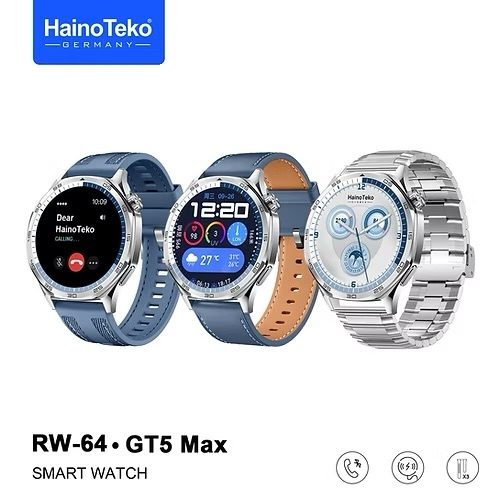 Smart Watch Haino Teko GT5 Max avec 3 Ceintures Bleu