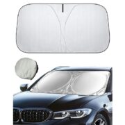 Pare-soleil Universel PLIABLE 150cm/70cm- Protection contre les UV pour Pare-Brise et Tableau de Bord