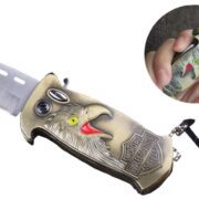 Couteau Briquet En Métal Avec Décapsuleur En Forme de Faucon– Multifonction – Rechargeable
