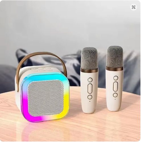 Haut Parleur Bluetooth K12 avec 2 Micro Karaoké Sans Fil Jaune