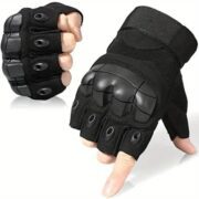 Gants Tactiques Demi-Doigt De Haute Qualité – Multifonctions – Noir