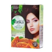 Vatika Henna Coloration Cheveux Amande Marron Naturel Pack De 6x10g