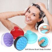 Brosse De Massage Capillaire En Silicone & Gant De Lavage