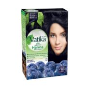Vatika Henna Coloration Cheveux Myrtille Bleu Noir 1.1 Pack De 6x10g