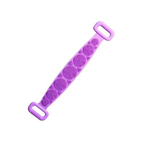 Lave Dos Brosses De Douche En Silicone Double Face Violet