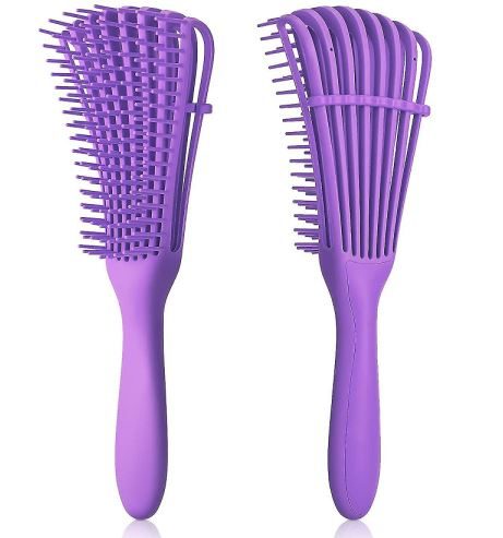 Brosse Démêlante Flexible Pour Cheveux Bouclés Violet