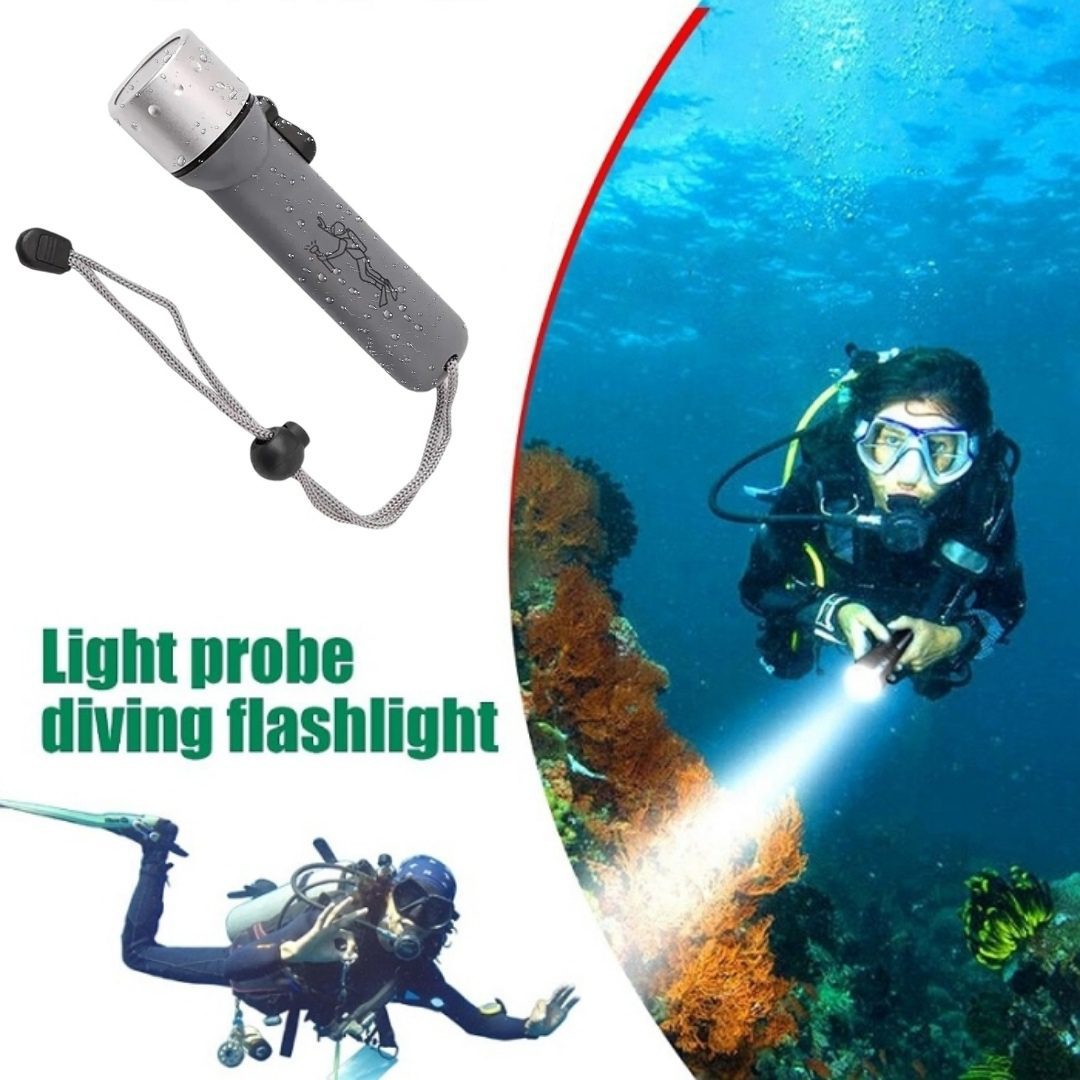 Torche Sous Marine Professional Flashlight – Waterproof – Gris