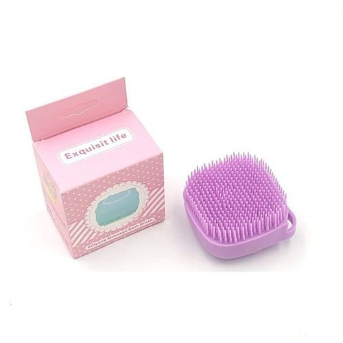 Brosse De Bain Et De Massage Pour Le Corps En Silicone Violet