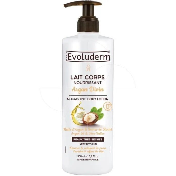 Evoluderm Lait Corps Nourrissant Argan Divin 500 ML