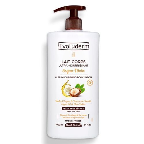 Evoluderm Lait Corps Ultra-Nourrissant Argan Divin 1 Litre