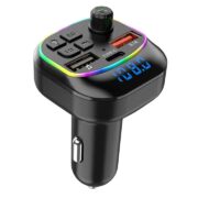 Transmetteur FM Bluetooth pour Voiture avec Chargeur USB et Type-C M54