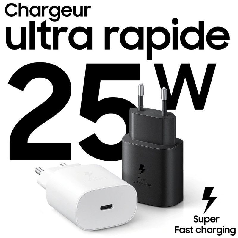 Tête Chargeur Type-C 25W PD3.0 - Charge Rapide pour Samsung et Android
