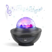Projecteur Ciel Étoilé Avec Lumières LED D’Ambiance Galaxy Astral Et Haut-Parleur Bluetooth XY-918 - Noir